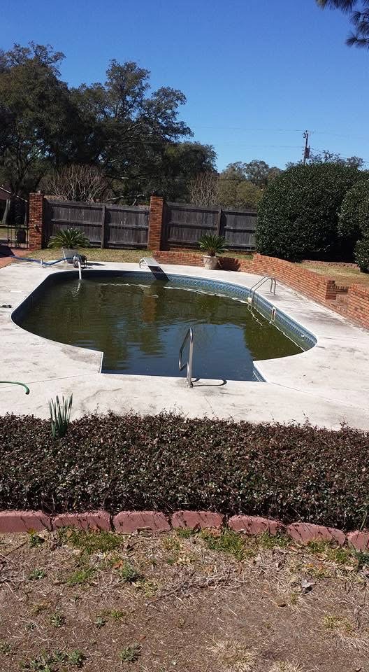 Green pool cleaning